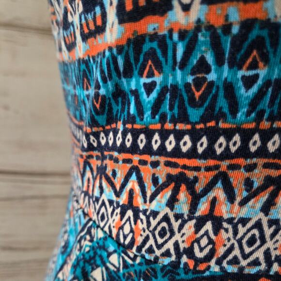 Forever 21 Boho Print Spaghetti Strap Mini Sundress sz Small - Picture 2 of 6
